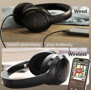 Man Wearing Boult Q Headphones While Traveling