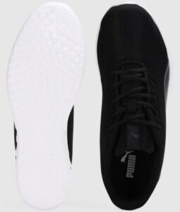 Rounded toe box of Puma Grypease shoes providing comfort and flexibility